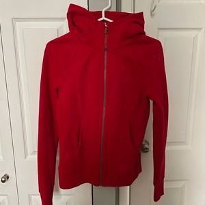 Red lululemon Scuba Hoodie